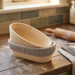 BAKEST Panier de Fermentation en Rotin Naturel Fait Main pour Pains et Pâtes, Réutilisable, Non Compatible Lave-Vaisselle - Product Image 1