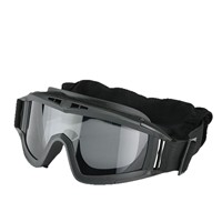Lunettes tactiques de désert d'extérieur, monture intégrale, verres PC anti-buée, 3 lentilles, coupe-vent, résistantes aux chocs, style militaire