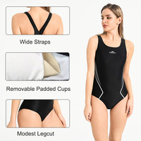 Maillot de bain une pièce pour femmes grandes tailles, compétition, entraînement, bretelles larges, dos nageur, séchage rapide, résistant au chlore, respirant