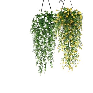 Bouquet de Camélias Artificiels en Guirlande Blanc, Violet, Jaune, Rose – Réalistes, en Plastique, pour Mariage et Décoration Intérieure – Moulage par Injection - Product Image 5