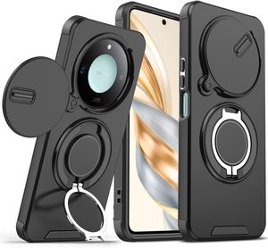 Funda Antigolpes para Honor X9A X9B X9C 400 Lite Pro con Soporte Magnético y Cubierta Deslizante para la Lente de la Cámara 360 ° Cubierta de Anillo Metálico Giratorio - Product Image 1