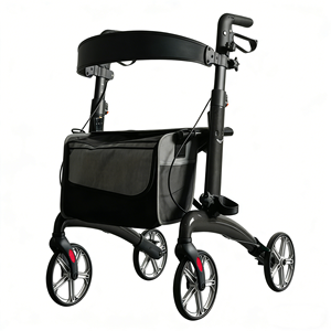 Andador Clásico de Fibra de Carbono Negro - Duradero y Discreto - Product Image 1