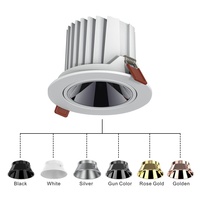 De techo comercial montaje empotrado lámpara COB recorte 75MM 95MM 120MM 9W 12W 15W 20W 25W 30W LED proyector