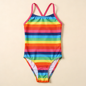 Costume <span class=keywords><strong>da</strong></span> <span class=keywords><strong>Bagno</strong></span> Intero Personalizzato per Ragazze, Colorato e Divertente, UPF50, Ecologico, per Attività Estive in Spiaggia e Piscina - Product Image 1