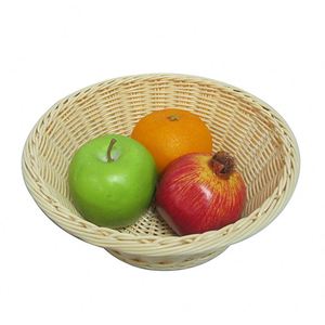 Stile europeo cesti di frutta rotondi in <span class=keywords><strong>Rattan</strong></span> <span class=keywords><strong>con</strong></span> <span class=keywords><strong>coperchio</strong></span> in plastica per l'organizzazione di ristorazione cucina - Product Image 3