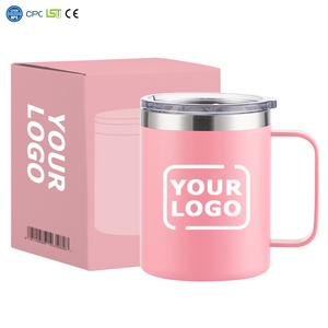 Mug isotherme en acier inoxydable de 12 oz, écologique, compatible <span class=keywords><strong>lave</strong></span>-<span class=keywords><strong>vaisselle</strong></span>, avec couvercle, pour le camping et la randonnée, adapté aux enfants et aux adultes, mug à café - Product Image 1