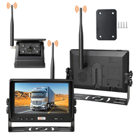 7 pouces 9-24V étanche robuste 2.4G sans fil vue arrière voiture véhicule CCTV système de surveillance pour Bus/camion sauvegarde vidéo HD