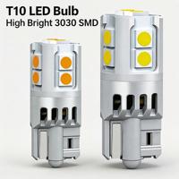 Ampoule LED Canbus T10 3030 3014 SMD pour voiture 12V sans erreur W5W, pour feux de position latéraux, plaque d'immatriculation, porte, tableau de bord, 6000K, remplacement OEM