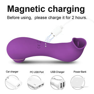 2 в 1 клиторальный вибратор для сосания и облизывания точки G, Стимулятор клитора языка, вагинальный вибратор для груди, для быстрого оргазма % - Product Image 6