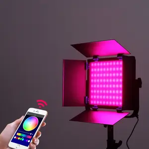 50W büyük boy RGB LED Video ışığı App kontrolü fotoğrafçılığı aydınlatma kamera stüdyo oyun akış Zoom YouTube Webex