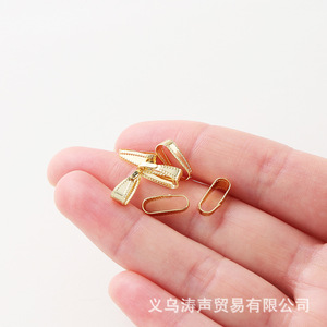 Gold Plated Hollow Seed Clasp Rectangle Metal Clip For Bracelet Making Jewelry Accessories GA0063 - Product Image 5