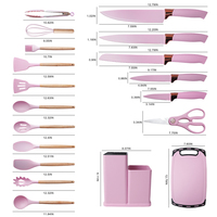 Nouvel ensemble d'ustensiles de cuisine en bois et silicone – Spatules et cuillères pour la cuisson