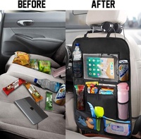 Support de tablette à écran tactile de haute qualité Organisateur de siège arrière de voiture en tissu Oxford avec 9 poches de rangement Rangement de siège arrière