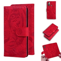 Pour Tecno Spark 8 Pro GO 2020 6 7 7P 4 Camon 16 Premier 17 15 17P dessin animé tigre mat portefeuille étui en cuir support housse à rabat