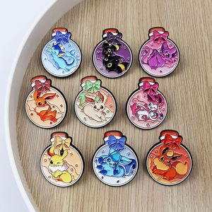 Yaratıcı Pokémon Desenli Şişe Broşu Karikatür Eevee Elf Sırt Çantası Giyim Aksesuarı Rozeti Stokta - Product Image 3