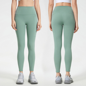 Leggings Yoga Nude Effetto Pelle per <span class=keywords><strong>Donna</strong></span>, Vita Alta, Effetto Push-Up, <span class=keywords><strong>Elastici</strong></span>, per Corsa, Esercizio e Fitness, Lunghezza 7/8 - Product Image 4