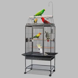 Großer Luxus-Metall papageien käfig zum Verkauf Zucht Sonnenblumen grauer Papageien vogelhaus außerhalb des Käfigs für Vögel