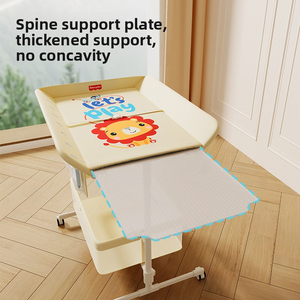 Table à langer multifonctionnelle pliable avec massage et fonction tactile pour nouveau-nés, portable et réglable en hauteur - Product Image 4