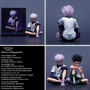 Figurine PVC Hunter x Hunter <span class=keywords><strong>PG</strong></span> pose assise Killua Zoldyck Gon Freecss, boîte cadeau, décoration, jouet, anime - Product Image 2
