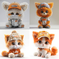 Accessoires de photographie de haute qualité bijoux créatifs simulés de petit chat de renard pour les ornements de jouets pour enfants