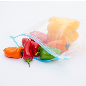 Custom food storage slider ziplock bag clear organizer zipper slider zip lock plastic zipper ziplock bag with slider