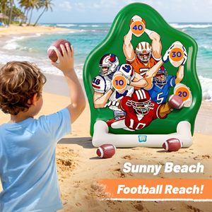 Summer Trend <b>Inflatable</b> Football Toss Game Kids Pool Toys Swimming Pool <b>Floats</b> Outdoor Water Fun Beach Yard Birthday Sport Gift - Product Image 4