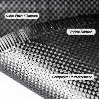 Tissu en fibre de carbone tissé léger 3K, 6K, 12K-200, 240 g/m² pour drones et renforcement composite