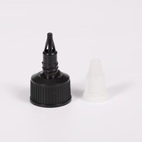 Bouchon de buse torsadé noir 20mm 24mm 28mm bouteille 20-410 24-410 28-410 capuchon de bec de traitement de finition de cou