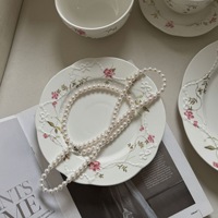 Vente en gros : Ensemble de vaisselle en céramique motif floral français, assiettes en céramique, compatibles lave-vaisselle, pour mariage