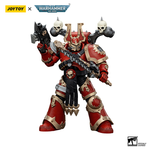 JOYTOY <span class=keywords><strong>Warhammer</strong></span> <span class=keywords><strong>40K</strong></span> World Eaters Khorne Berzerker2 <span class=keywords><strong>Figurine</strong></span> d'action à l'échelle 1/18 Modèle articulé <span class=keywords><strong>Figurine</strong></span> de collection Accessoires - Product Image 4
