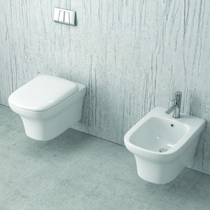 Bidet Sospeso Kamalu Elas-101S, Design Elegante per Sanitari da Bagno - Product Image 1