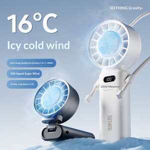 Ventilador de Mano <span class=keywords><strong>Sothing</strong></span> ICEZ2, Refrigeración por Semiconductor, Plegable, para Colgar del Cuello, Control Remoto USB, Portátil, para Estudiantes y Actividades al Aire Libre - Product Image 2