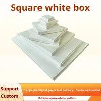 Boîte en carton personnalisable ultra-mince blanche carrée pliable à double insert, impression UV, gaufrage, épaisseur 10-18 mm, pour emballage de cartes