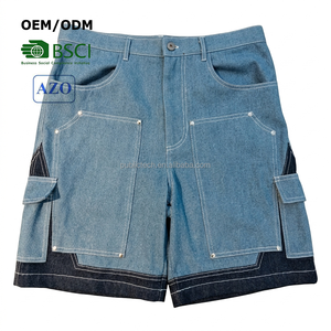 Private Label <b>Shorts</b> Manufacturer Custom Distressed Denim Jorts Patchwork Embroidery Vintage Baggy Acid Wash Denim <b>Shorts</b> Men - Product Image 1