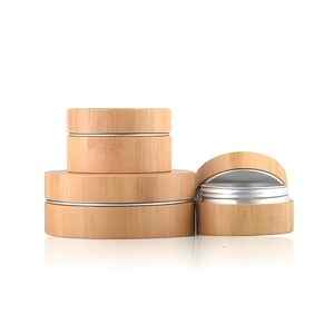Tự Nhiên Mỹ Phẩm Thiếc Container 10G 15G 20G 25G 30G 50G 60G 80G 100G Tre Nhôm <span class=keywords><strong>Jar</strong></span> Tre Nắp Thân Thiện Với Môi Bao Bì Cho - Product Image 1