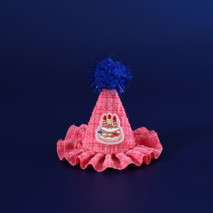 Sombrero <span class=keywords><strong>de</strong></span> fiesta <span class=keywords><strong>de</strong></span> algodón para mascotas, estilo dulce para invierno, con bordado <span class=keywords><strong>de</strong></span> purpurina <span class=keywords><strong>tejido</strong></span>, babero <span class=keywords><strong>de</strong></span> encaje <span class=keywords><strong>de</strong></span> feliz cumpleaños y diseño <span class=keywords><strong>de</strong></span> pastel en relieve para gatos y perros - Product Image 3