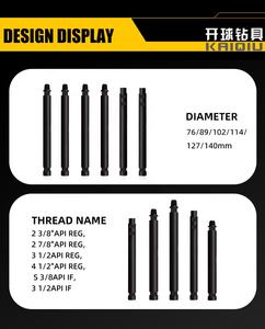 China precio de fábrica 2 3/8" API REG 76mm 89mm piezas de maquinaria minera DTH taladro Varilla - Product Image 5