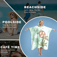 Poncho de surf personnalisé à séchage rapide en microfibre, serviette de plage à capuche, robe de change pour combinaison de surf
