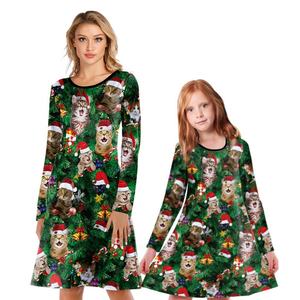 Noël <span class=keywords><strong>mère</strong></span> fille correspondant Sublimation impression <span class=keywords><strong>robe</strong></span> tenues maman et filles prêt à expédier Stock <span class=keywords><strong>pas</strong></span> <span class=keywords><strong>cher</strong></span> <span class=keywords><strong>robe</strong></span> <span class=keywords><strong>de</strong></span> noël - Product Image 1