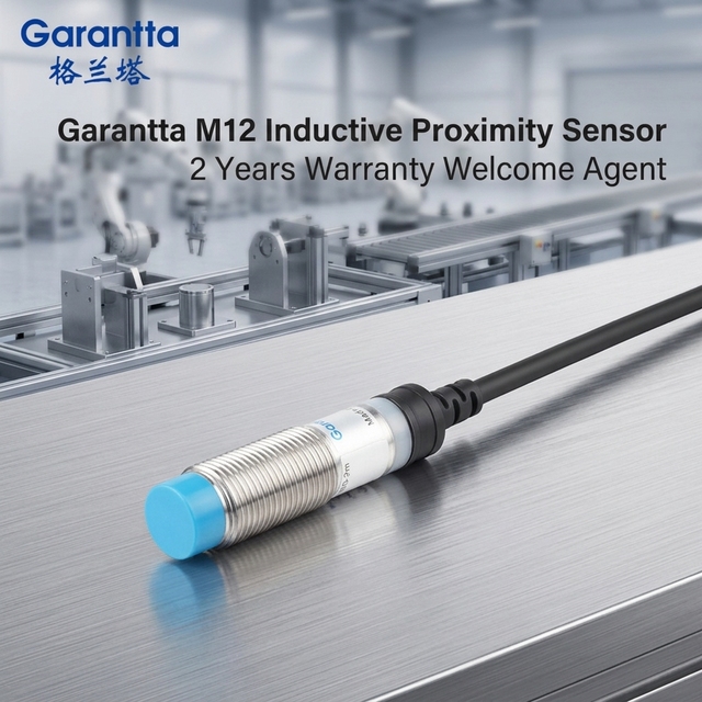 M12 Cylindrical Inductive Proximity Sensor 3 Wire NPN NO 4mm Flush Mount IP67 10-30VDC Metal Detection for Industrial Automation