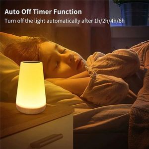 Portable RGB <b>Touch</b> USB Rechargeable Silicone Bedside <b>Lamp</b> Color-Changing Companion for Bedroom 13 Remote Operated - Product Image 6