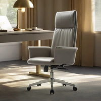 Chaise de bureau exécutive ergonomique en cuir Boss - Design moderne, hauteur réglable, chaise pivotante confortable pour la maison ou le bureau