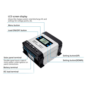 Bộ Điều Khiển Sạc Pin <span class=keywords><strong>Mttp</strong></span> Hybrid Năng Lượng Mặt Trời Mini 12V/24V 20a - Product Image 4