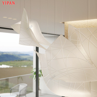 Projets non standard Suspension en verre Villa Salon Éclairage décoratif Lustre Led