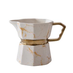 طقم هدايا قهوة فاخر من السيراميك الذهبي والصيني - Product Image 4