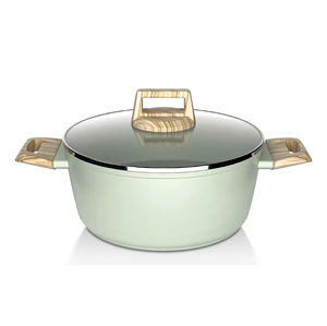 Juego de Ollas y Sartenes Modernas de Cerámica con Revestimiento de Mármol, 6 Piezas, Tapas de Vidrio, Asas de Baquelita, Antiadherentes, Aptas para Cocina de Gas e Inducción - Product Image 2