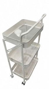 Modern Stainless Steel Foldable Cart Foldable <b>Kitchen</b> Gadgets 3 Layers Sample Available Easy Bulk Order Premium Folding Cart - Product Image 2