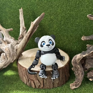 Statue décorative de panda imprimée en 3D pour la maison, le bureau ou la cuisine, en plastique, pour Halloween/Noël/Thanksgiving - Product Image 3