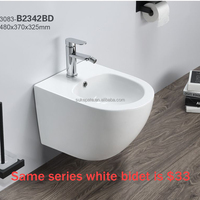 WC suspendu mural sans bride, couleur gris mat et noir mat, pour salle de bain, style européen