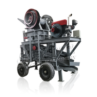 Concasseur à mâchoires fiable à petite échelle 200*300, concasseur à mâchoires à moteur diesel, concasseur de pierre mobile, personnalisé, maison, Afrique du Sud, machine 2-6 T/h